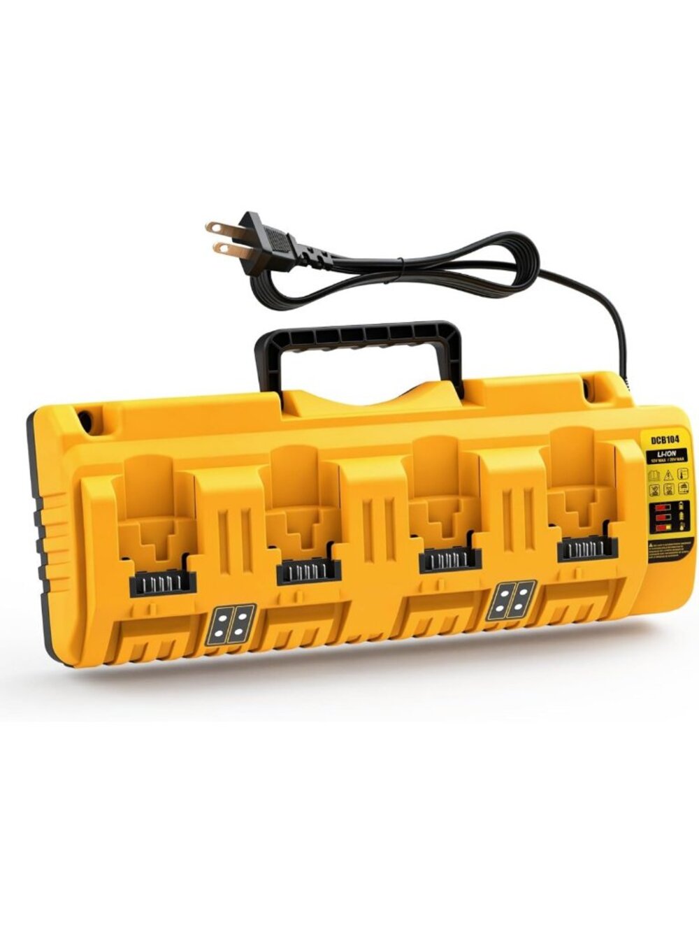 20V MAX Battery Charger Station - 4 Port Multi Charger with 2 USB Ports